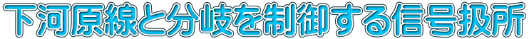 下河原線と分岐を制御する信号扱所